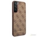 Guess 4G Metal Gold Logo - Etui Samsung Galaxy S22+ (brązowy)