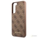 Guess 4G Metal Gold Logo - Etui Samsung Galaxy S22+ (brązowy)