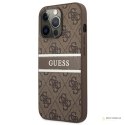 Guess 4G Printed Stripe - Etui iPhone 13 Pro (brązowy)