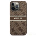 Guess 4G Printed Stripe - Etui iPhone 13 Pro (brązowy)