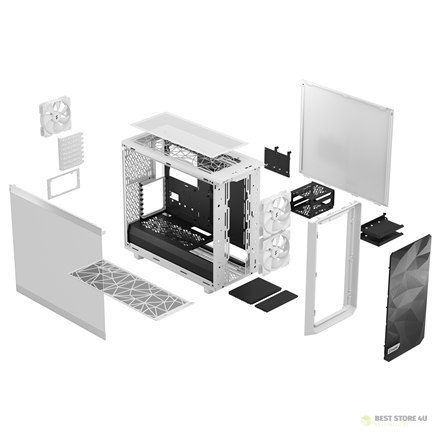 Fractal Design Meshify 2 Lite TG Clear White, E-ATX, Power supply included No Fractal Design Meshify 2 Lite TG Clear White, E-ATX, Power supply included No
