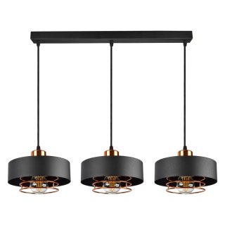 CHIRO lampa wisząca, moc max. 3x60W, E27, czarna
