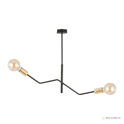 GIRO lampa wisząca, moc max.2x60W, E27, czarno-złota GIRO lampa wisząca, moc max.2x60W, E27, czarno-złota