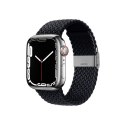 Crong Wave Band - Pleciony pasek do Apple Watch 42/44/45/49 mm (grafitowy)