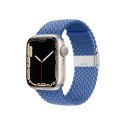 Crong Wave Band - Pleciony pasek do Apple Watch 42/44/45/49 mm (niebieski)