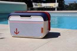 Lunchbox, lodówka turystyczna 5L Głęboki, wzór marynarski 32,6x20x18,8cm