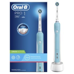 Oral-B Electric Toothbrush Pro 700 CrossAction Rechargeable, Dla dorosłych, Liczba główek szczoteczki w zestawie 1, Liczba trybó