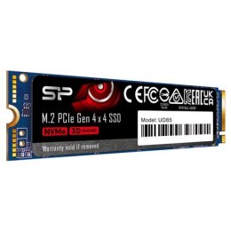 Silicon Power SSD UD85 250 GB, obudowa SSD M.2 2280, interfejs SSD PCIe Gen4x4, prędkość zapisu 1300 MB/s, prędkość odczytu 3300