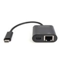 Digitus USB-Type-C Gigabit Ethernet Adapter + PD z funkcją power delivery DN-3027 Black