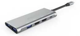 Gembird USB Type-C 3-in-1 multi-port adapter A-CM-COMBO3-01 0.15 m, Grey, USB Type-C