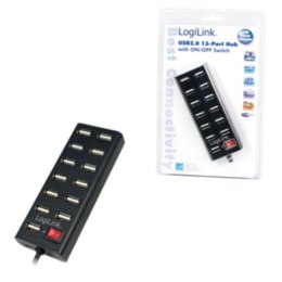 Logilink UA0126 USB Hub 13-Port USB2.0 with power adapter 3.5A, Logilink