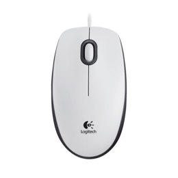 Logitech Mouse M100 Wired, White