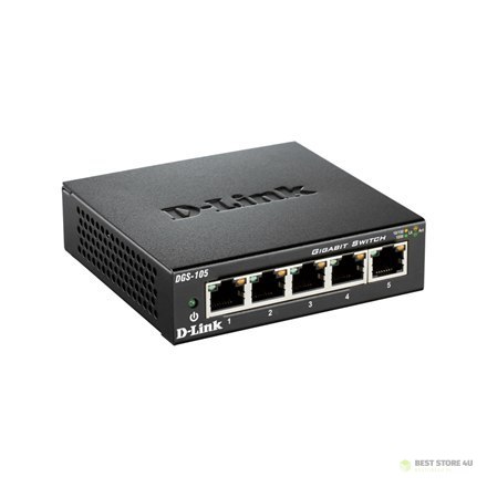 D-Link Ethernet Switch DGS-105/E Unmanaged, Desktop, 1 Gbps (RJ-45) ilość portów 5 D-Link Ethernet Switch DGS-105/E Unmanaged, Desktop, 1 Gbps (RJ-45) ilość portów 5