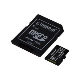 Kingston Canvas Select Plus UHS-I 128 GB, MicroSDXC, pamięć flash klasy 10, adapter SD