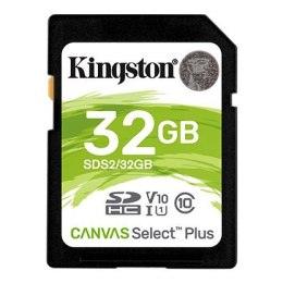 Kingston Canvas Select Plus UHS-I 32 GB, SDHC, pamięć flash klasy 10