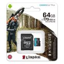 Kingston microSD Canvas Go! Plus 64 GB, MicroSD, pamięć flash klasy 10, adapter SD