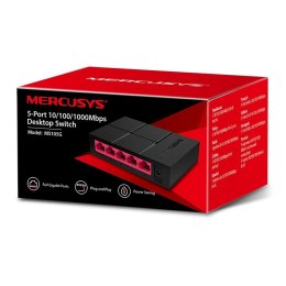 Mercusys Switch MS105G Unmanaged, Desktop, Typ zasilania zewnętrzny, Porty Ethernet LAN (RJ-45) 5