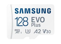 Samsung microSD Card EVO PLUS 128 GB, MicroSDXC, Flash memory class 10, SD adapter
