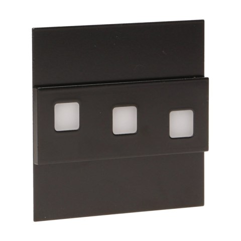 LEPUS LED 1,2W, oprawa schodowa natynkowa, 12V DC, 100lm, 6000K, czarna