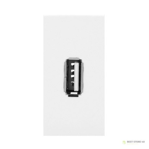 NOEN USB data, gniazdo modułowe 22,5x45mm USB data 2.0, piny, białe NOEN USB data, gniazdo modułowe 22,5x45mm USB data 2.0, piny, białe