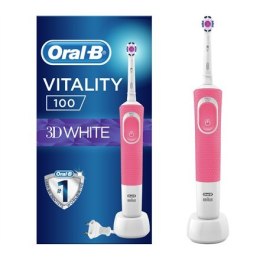 Oral-B Electric Toothbrush D100.413.1 Vitality Pink 3DW Rechargeable, For adults, Number of brush heads included 1, Number of te