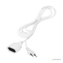 Przedłużacz domowy jednogniazdowy płaski, 1x2P, 1,5m,kabel PVC H03VV-F 2x0,75mm?, 230VAC