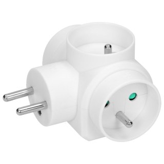 Rozgałęźnik 3x2P+Z, biały