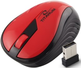 TM114R Titanum mysz bezprz. 2.4ghz 3d opt. usb rainbow czerwona