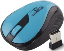 TM114T Mysz bezprzewodowa 2.4GHz 3D optyczna USB Rainbow turkusowa