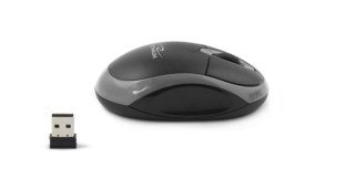 TM116E Mysz bezprzewodowa 2.4GHz 3D optyczna USB Vulture czarno-szara