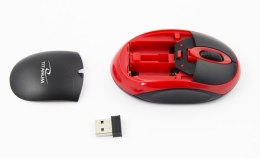TM116R Mysz bezprzewodowa 2.4GHz 3D optyczna USB Vulture czarno-czerwona