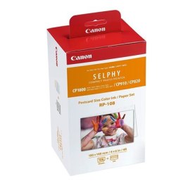 Zestaw kolorowych tuszy/papieru Canon do drukarki SELPHY CP1300 RP-108