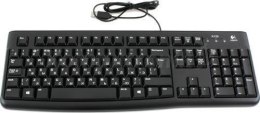 Logitech K120 Multimedia, przewodowy, PL/RU, 1,5 m, port USB, czarny, rosyjski, klawiatura numeryczna, 550 g