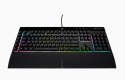 Corsair K55 RGB PRO XT Gaming keyboard, oświetlenie LED RGB, US, Wired, Black