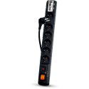FILTR NAPIĘCIOWY ACAR USB czarny 3m W0158