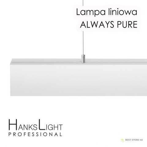 Lampa LED HanksLight,white,liniowa,alu,zwiesz,1200mm,down36W,4000K Lampa LED HanksLight,white,liniowa,alu,zwiesz,1200mm,down36W,4000K