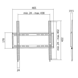 Logilink BP0009 TV Wall mount, 32?55", fix, 19,5mm