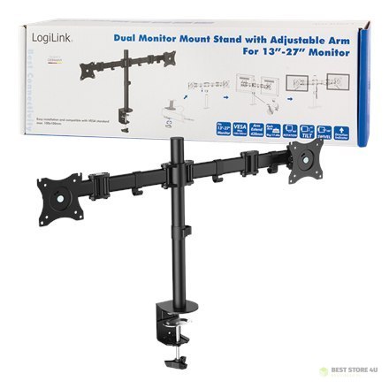 Logilink BP0022 Dual Monitor Desk mount, 13"-27", arm 428mm Logilink BP0022 Dual Monitor Desk mount, 13"-27", arm 428mm