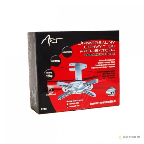 UCHWYT PODWIESZANY 16cm DO PROJEKTORA P-101S 15KG ART srebrny UCHWYT PODWIESZANY 16cm DO PROJEKTORA P-101S 15KG ART srebrny