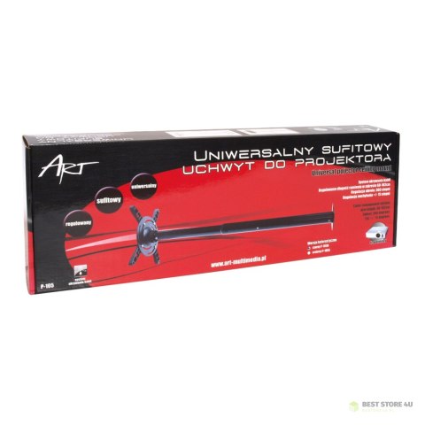 UCHWYT PODWIESZANY 60-102cm DO PROJEKTORA P-105B 15KG ART czarny UCHWYT PODWIESZANY 60-102cm DO PROJEKTORA P-105B 15KG ART czarny