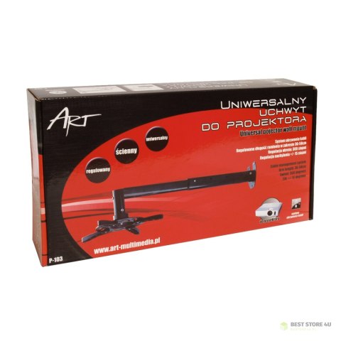 UCHWYT ŚCIENNY 36-58cm DO PROJEKTORA P-103 15KG ART czarny UCHWYT ŚCIENNY 36-58cm DO PROJEKTORA P-103 15KG ART czarny