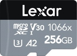 Lexar High-Performance 1066x UHS-I MicroSDXC, 256 GB, pamięć flash klasy 10, czarny/szary, Klasa: A2 V30 U3, 70 MB/s, 160 MB/s