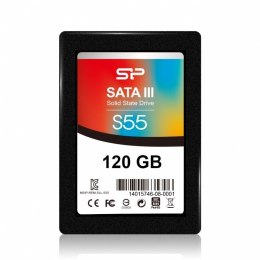 Silicon Power Slim S55 120 GB, interfejs SSD SATA, prędkość zapisu 420 MB/s, prędkość odczytu 550 MB/s