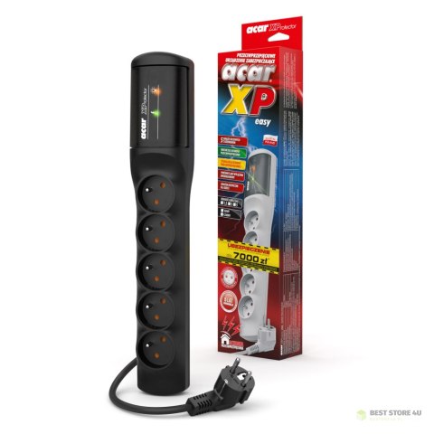 Urządz. zas.-zabezpiecz. acar XProtector easy, czarny 1,5m W2339 Urządz. zas.-zabezpiecz. acar XProtector easy, czarny 1,5m W2339