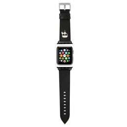 Karl Lagerfeld Saffiano Karl Head - Pasek do Apple Watch 38/40/41 mm (czarny)