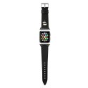Karl Lagerfeld Saffiano Karl Head - Pasek do Apple Watch 42/44/45 mm (czarny)