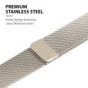 Crong Milano Steel - Pasek ze stali nierdzewnej do Apple Watch 38/40/41 mm (szampański)