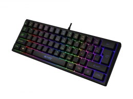 Fury Tiger Gaming keyboard, RGB LED light, US, Black, Wired, USB Type-A