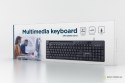 Gembird Multimedia keyboard with phone stand KB-UM-108	 USB Keyboard, Wired, US, Black