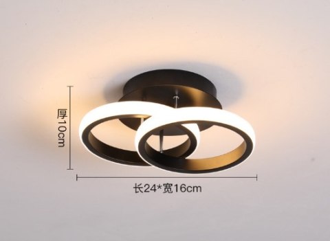 ZD110 Lampa żyrandol plafon led czarna